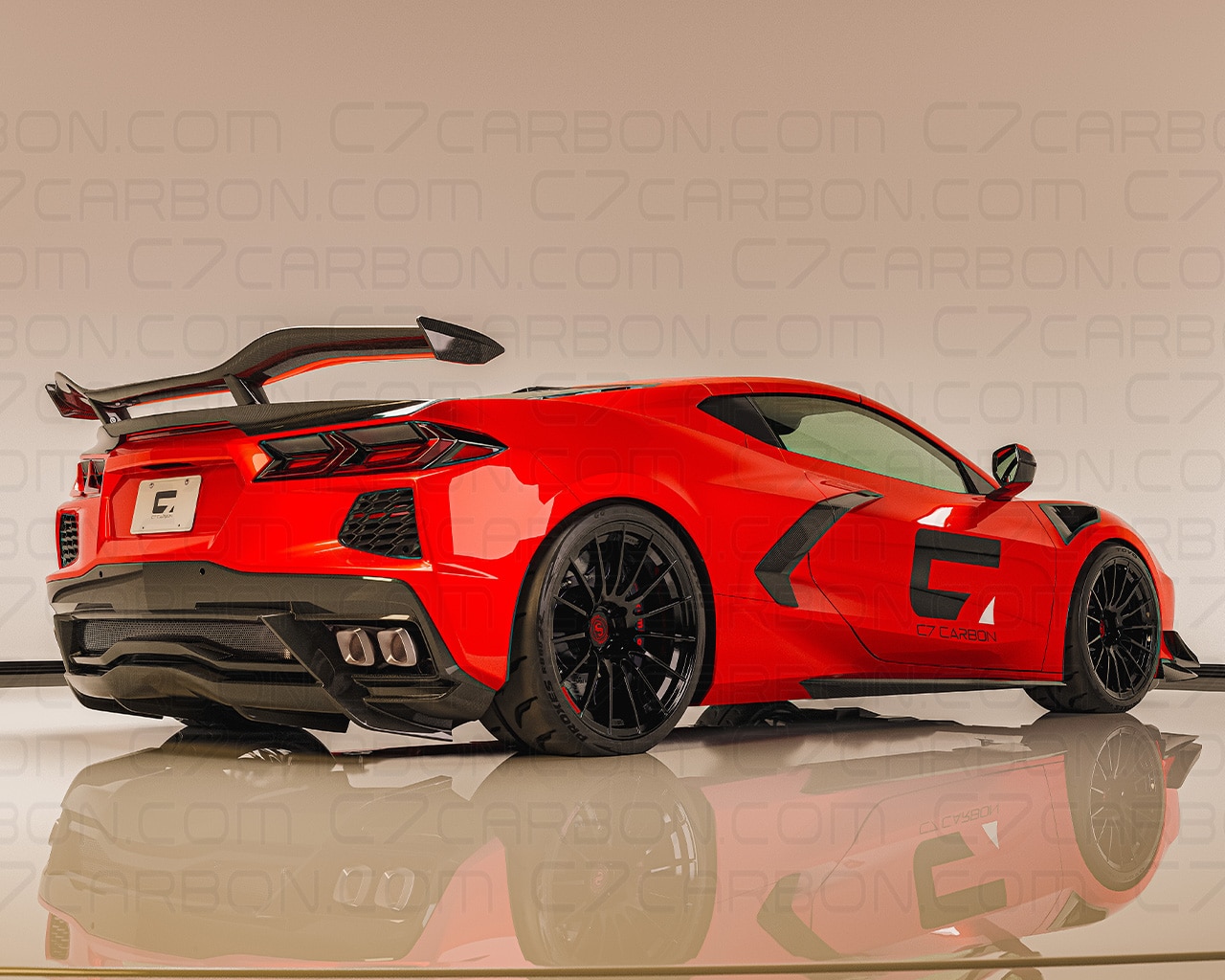C8 Stingray Z06 Style Chassis Mounted Rear Wing With Duckbill - Image 3