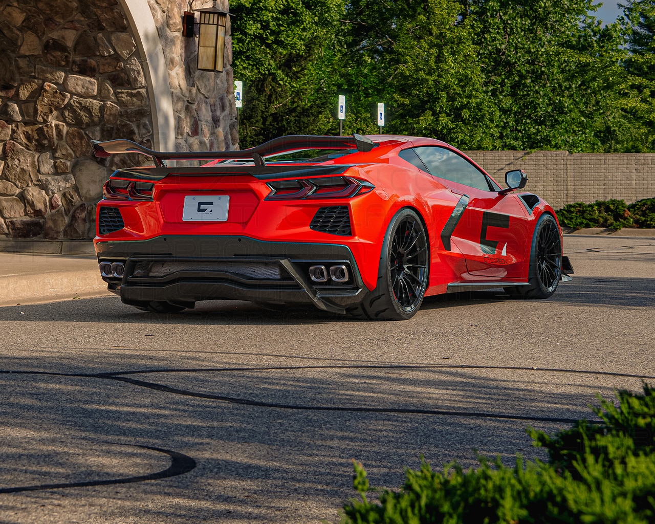C8 Stingray Z06 Style Chassis Mounted Rear Wing With Duckbill - Image 6