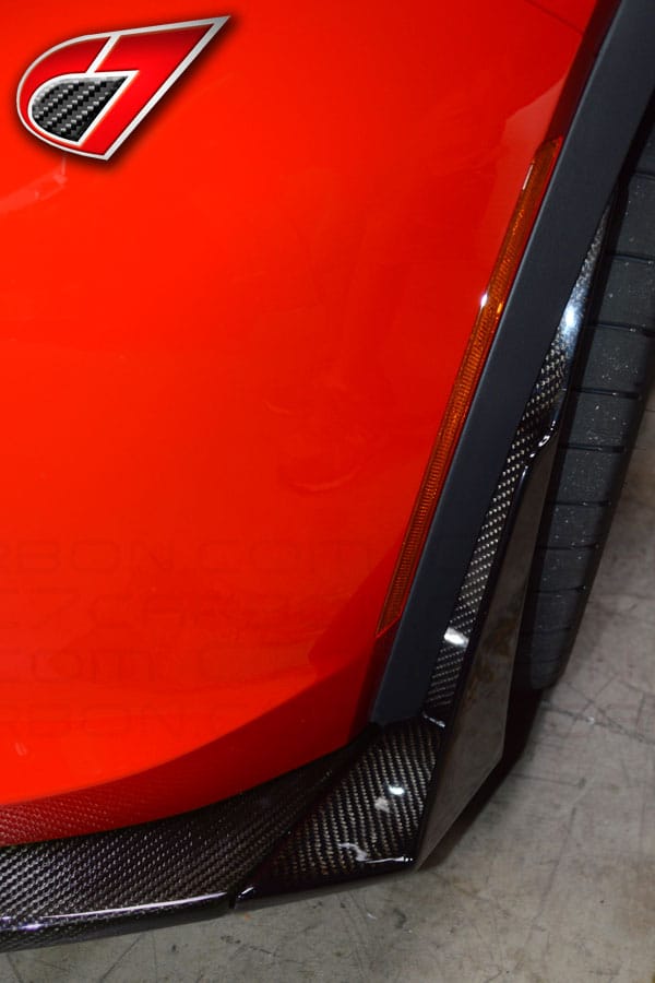 Corvette C7 Z07 Style Front Splitter Winglets - Image 3