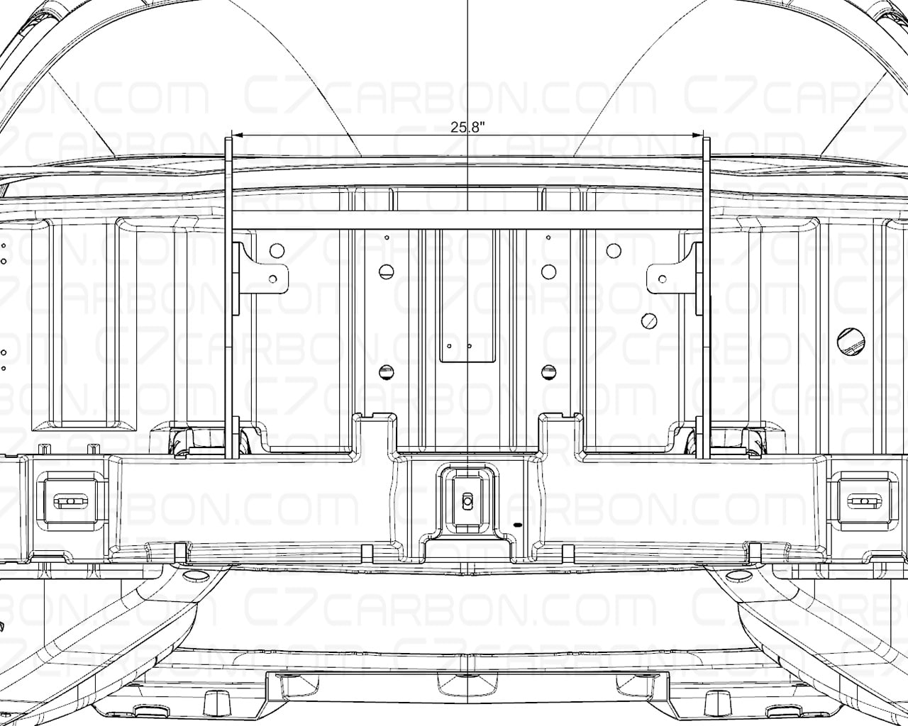 Corvette C6 | Chassis Mount For Spoiler Rear Wing - Image 3