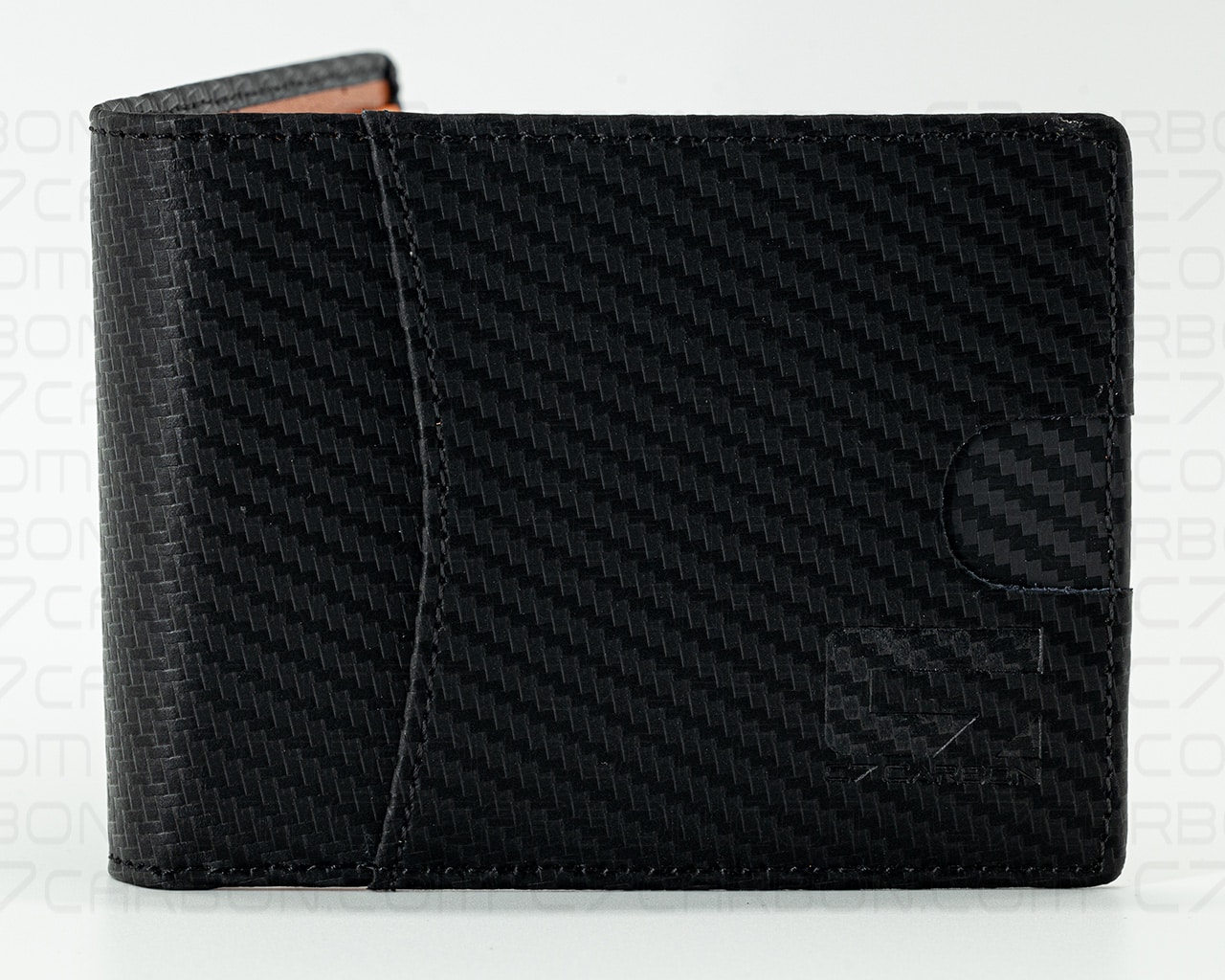 Carbon Fiber Leather Wallet Bifold With RFID Blocking