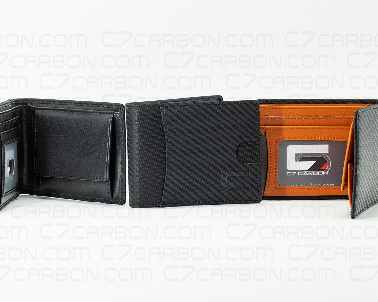 Carbon Fiber Leather Wallet Bifold With RFID Blocking - Image 7