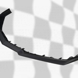 Corvette C8 Z07 1-piece front splitter in black, highlighting aerodynamic detailing for improved performance.