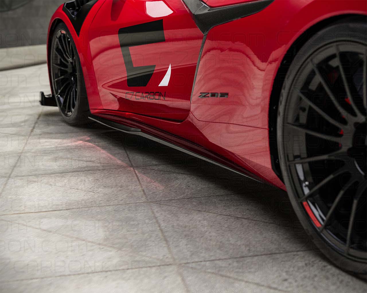 C8 Side Skirts Z06 E-Ray Carbon Fiber